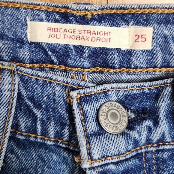 Levi's Ribcage Straight Jeans 25 - Picture 6 of 11
